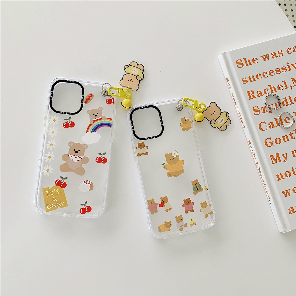Ốp điện thoại silicon mềm họa tiết gấu hoạt hình cho iPhone 12pro max 12mini 11Pro Max XS Max XR SE 2020 7 8 Plus | BigBuy360 - bigbuy360.vn