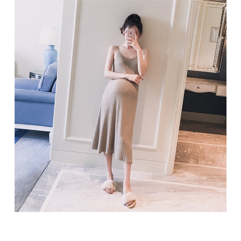 Váy Bầu Đầm Bầu LEN A1976 CHẤT LEN DÀY MỊN MẶC THU ĐÔNG