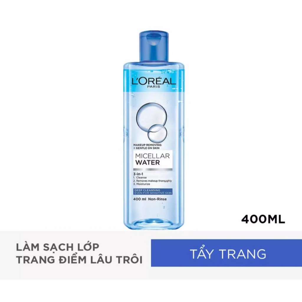 Nước Tẩy Trang Loreal - L'Oreal 3 In 1 Micellar 400ml | BigBuy360 - bigbuy360.vn