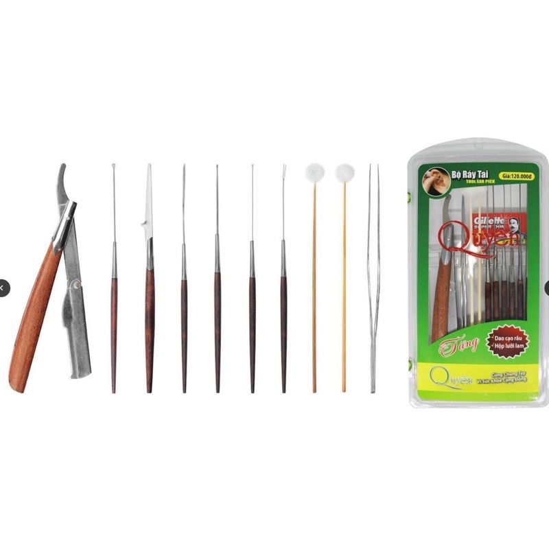 Bộ Lấy Ráy Tai Chuyên Nghiệp 10 Món Cao Cấp, Bộ Lấy Ráy Tai Quyên
