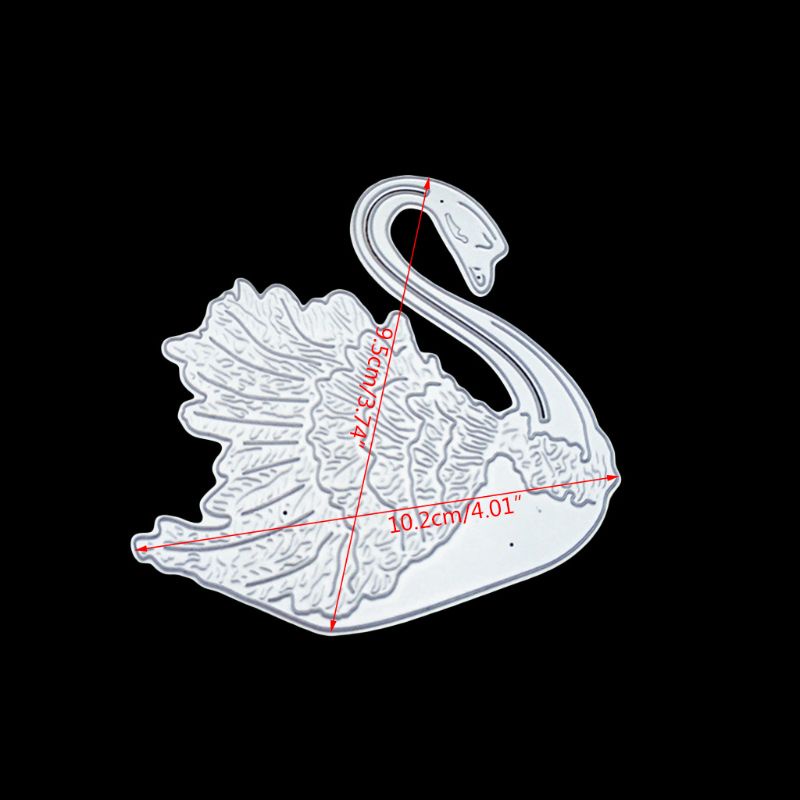 QQ Khuôn Cắt Giấy Kim Loại Hình Thiên Nga Xinh Xắn