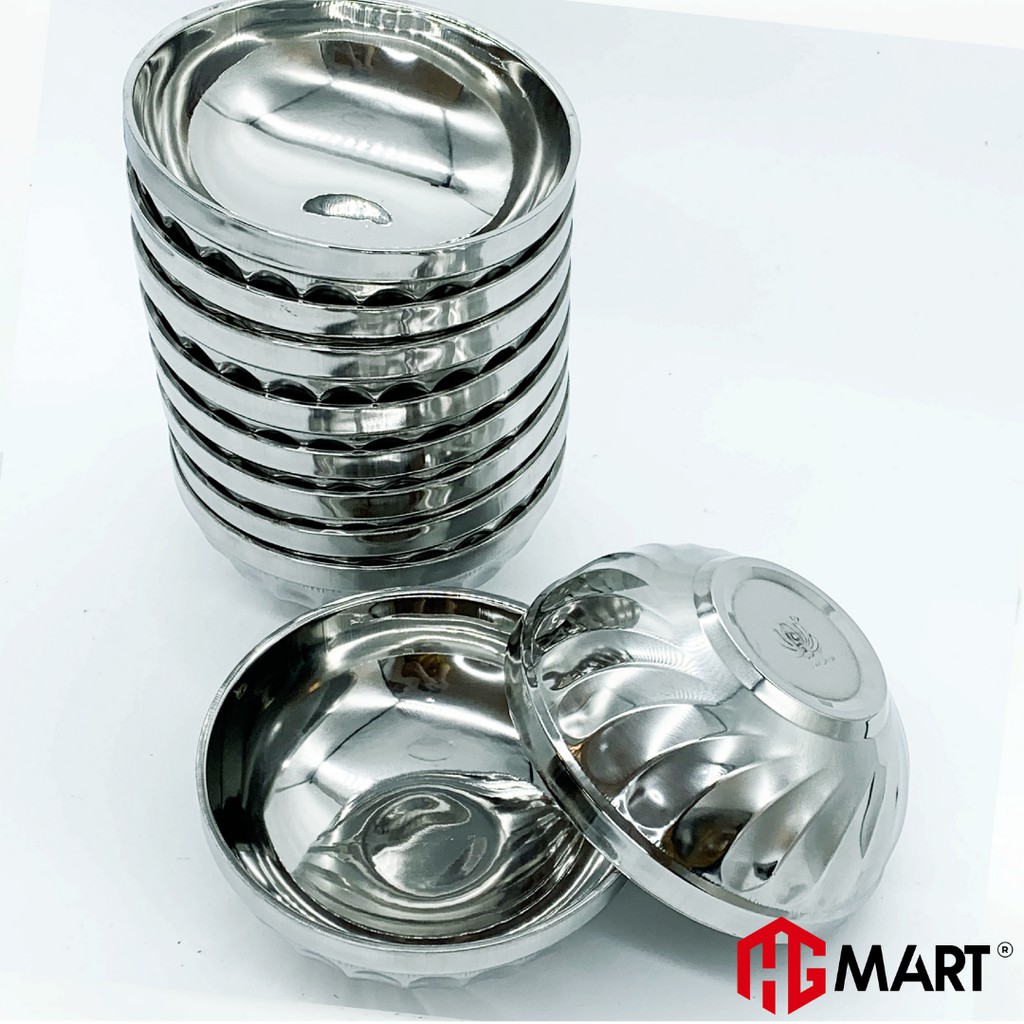 Bát Xoắn Inox cách nhiệt chống nóng HG Mart [Bộ 10 bát]