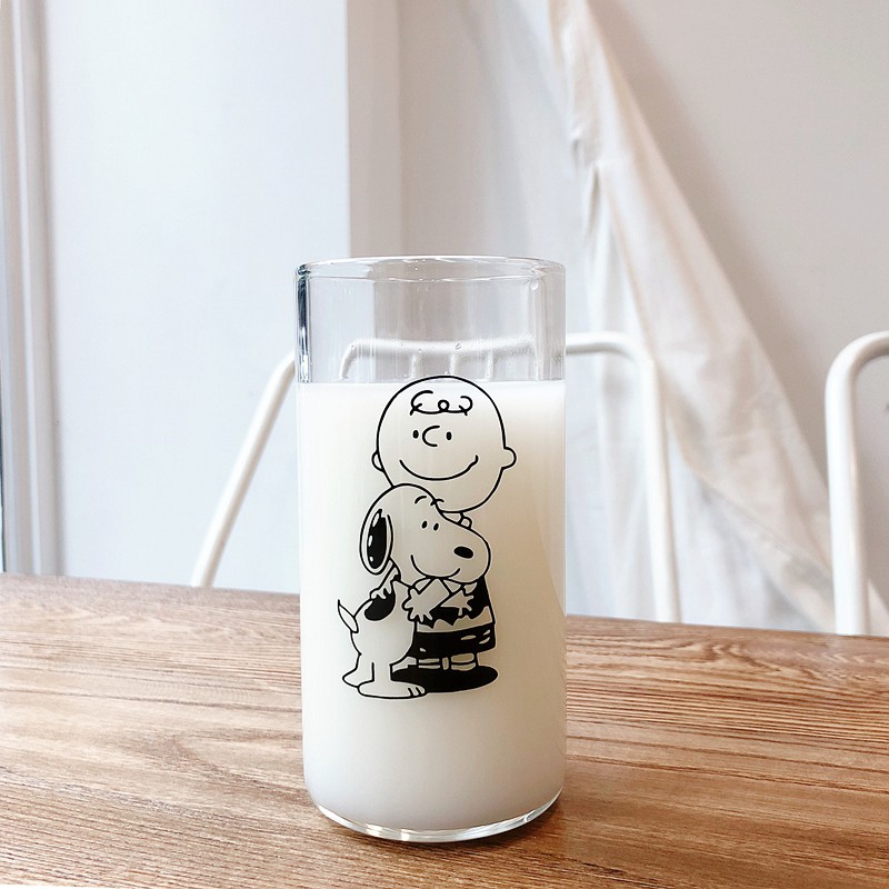 Ly Thủy Tinh Uống Nước Kèm Ống Hút Họa Tiết Hoạt Hình Dễ Thương | BigBuy360 - bigbuy360.vn