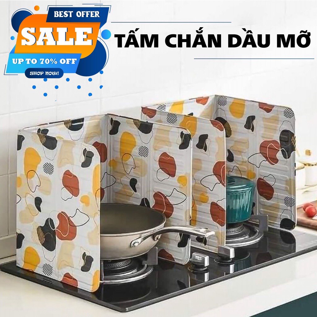 COMBO 2 Vách Ngăn Tấm Chắn Chống Văng Dầu Mỡ Giữ Gìn Vệ Sinh Bếp Họa Tiết Nhiều Hình dễ dàng vệ sinh (HÀNG LOẠI 1 DÀY )