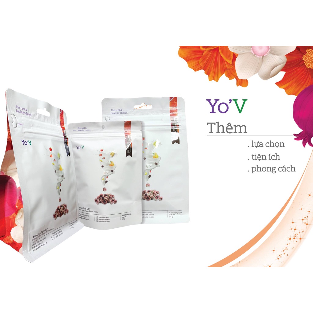 Sữa Chua Sấy Đông Khô Yo'V Vinamit Trái Cây Thập Cẩm Túi Zip