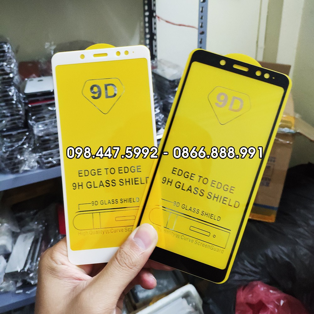 Kính Cường Lực 9D Xiaomi Redmi Note 5/ Note 5 Pro. Keo Toàn Màn Hình, Không Hạt Li Ty
