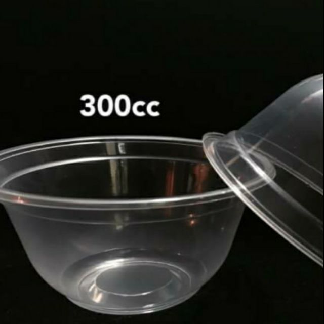 Dung tích cốc nhựa 300cc. Rõ ràng cho thức ăn sau đó bạn có thể ném nó đi. Gói 100 miếng
