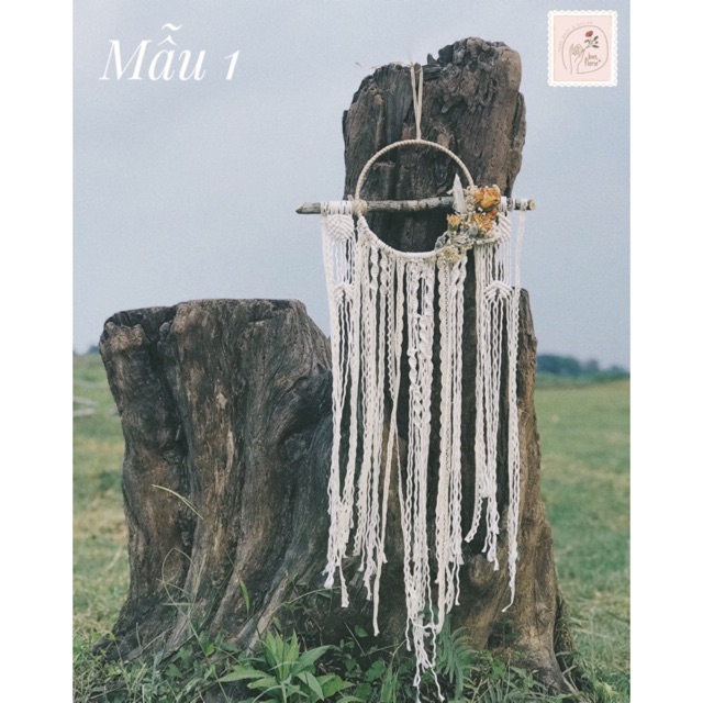 Macrame/dreamcatcher trang trí phong cách Bohemian