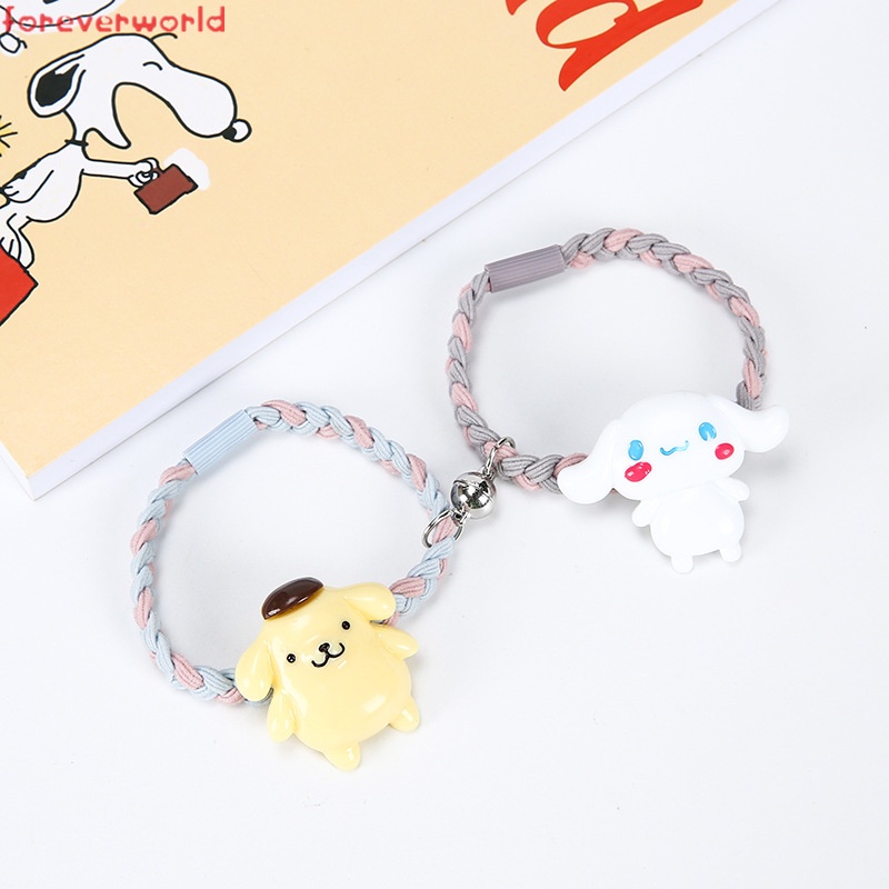 Set 2 Vòng Tay Dây Bện Mặt Hình Hoạt Hình Dễ Thương Cho Cặp Đôi