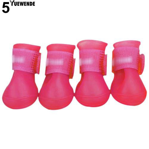 Set 4 giày đi mưa chống thấm dành cho cún yêu
