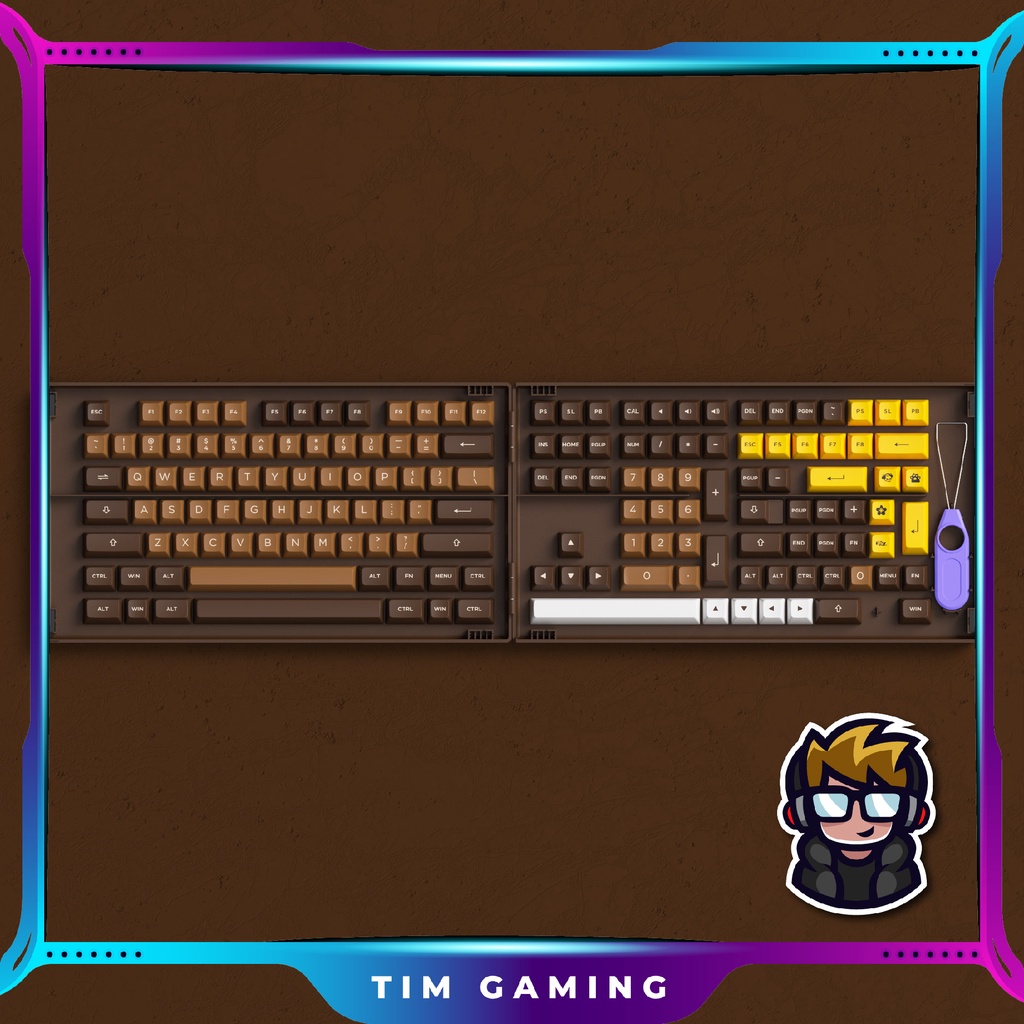 Bộ Keycap AKKO set – Chocolate (PBT Double-Shot/ASA profile/178 nút)