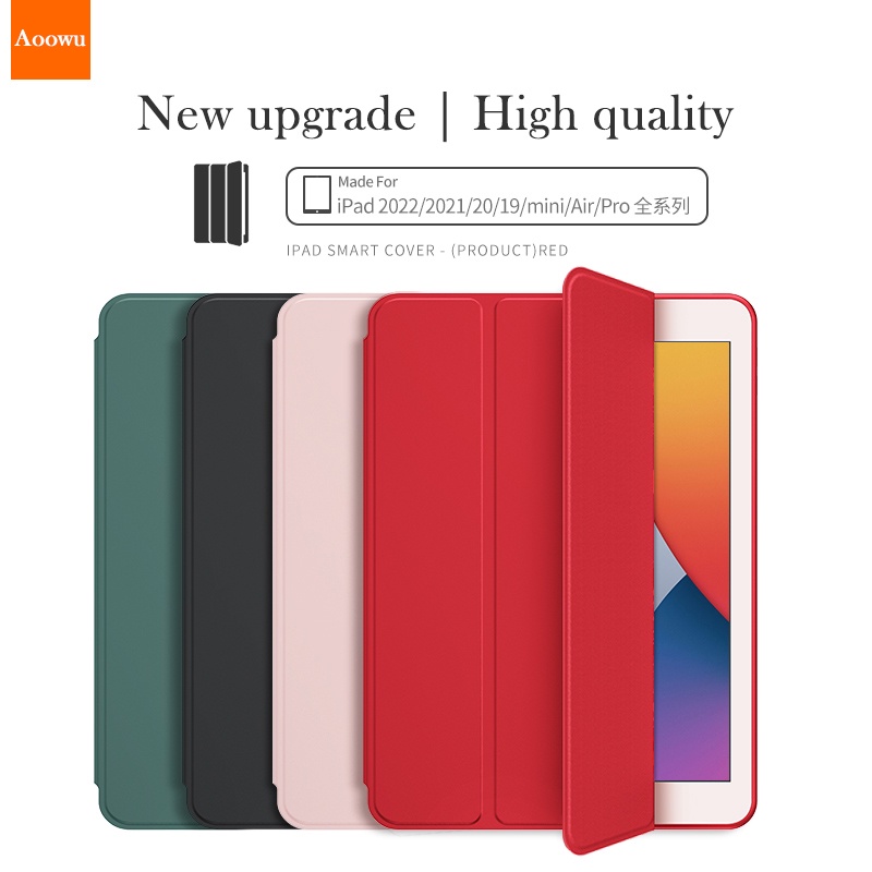 Ốp Máy Tính Bảng Silicon Nhiều Màu Tự Động Thức Ngủ Cho iPad 10.2 2021 2020 2019 Air 4/5 10.9 inch iPad mini 1/2/3/4/5/6