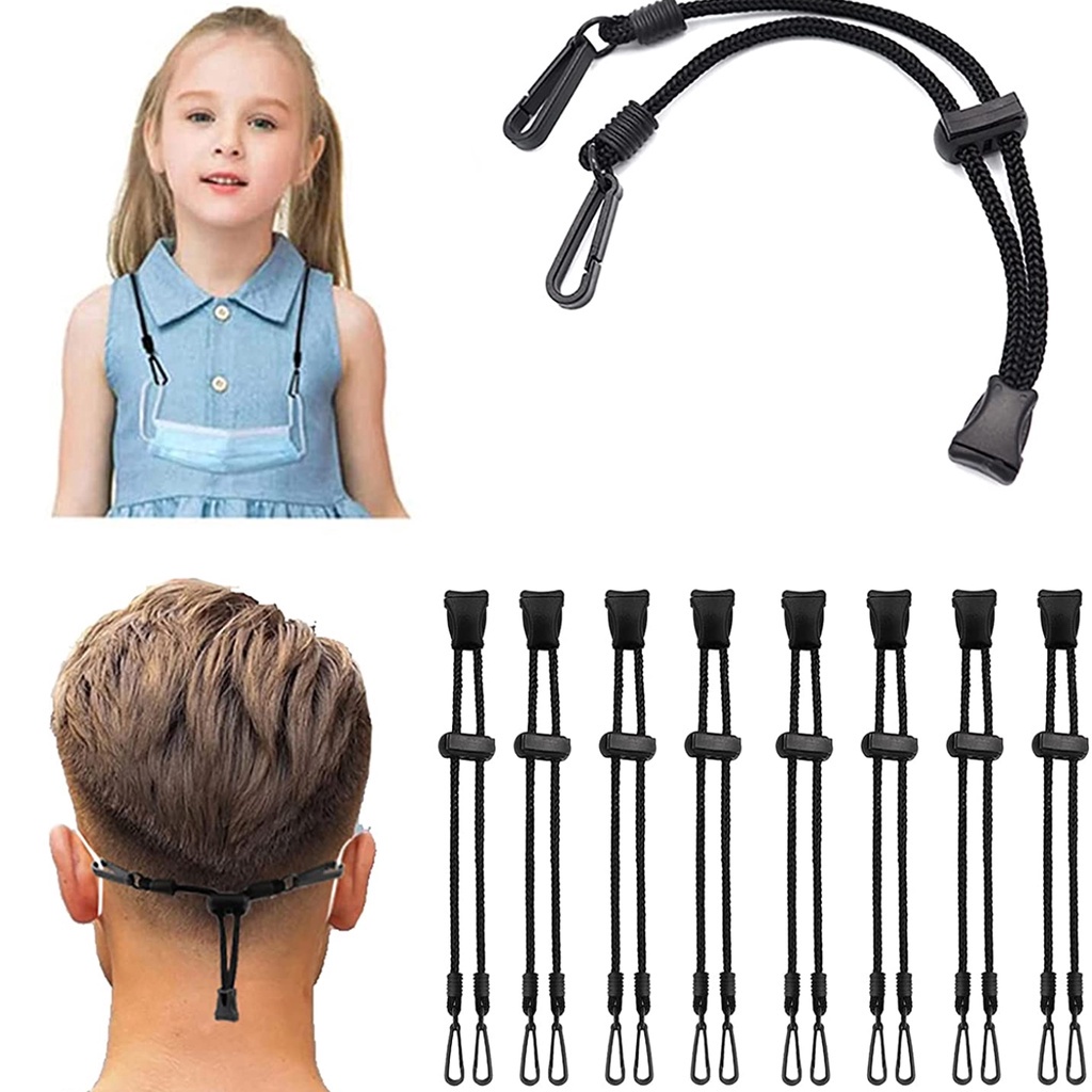 Đai Nối Dài Khẩu Trang Chống Trượt Thoải Mái Bảo Vệ Tai Đa Năng Có Khóa Điều Chỉnh / Dây Kéo Dài Bảo Vệ Tai