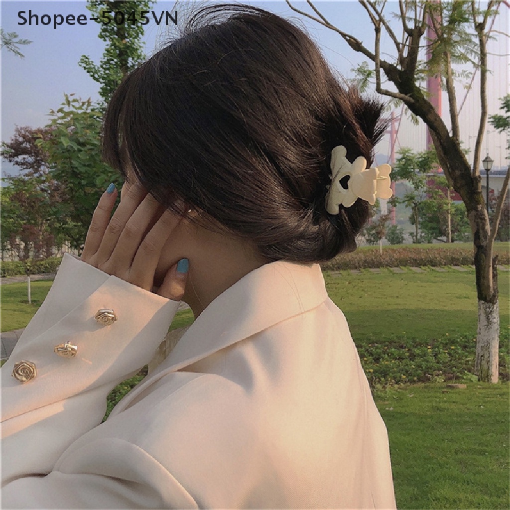 Kẹp Tóc Càng Cua / Rửa Mặt Hình Chú Gấu Kawaii Dễ Thương Cho Nữ