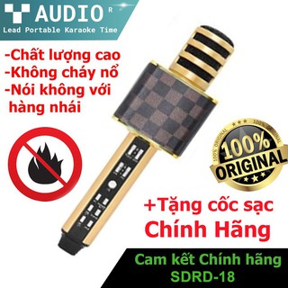 Micro Karaoke Bluetooth SD-18 ♥️Freeship♥️ Giảm 30k khi nhập MAYT30 - Micro bluetooth mic hát karaoke SD chính hãng