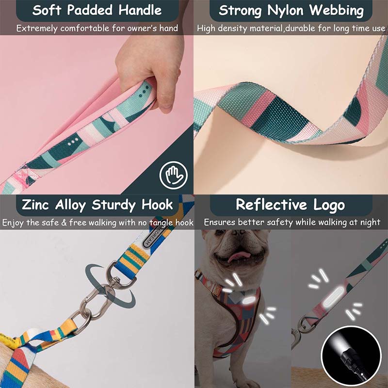 HamshMoc Bộ Yếm Và Dây Dắt Mềm Thoáng Khí Có Thể Điều Chỉnh Cho Thú Cưng