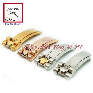 Khóa Kim loại đúc cao cấp cho dây đồng hồ kiểu Ro. Màu Vàng - Gold & Demi