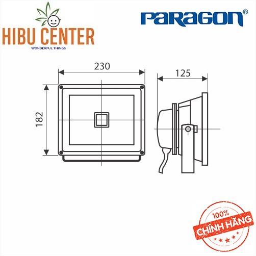 Đèn Pha Không Thấm Nước Paragon POLH3065 – 30W - Ánh Sáng Vàng/ Trung Tính/ Trắng. Hàng Chính Hãng - HIBUCENTER