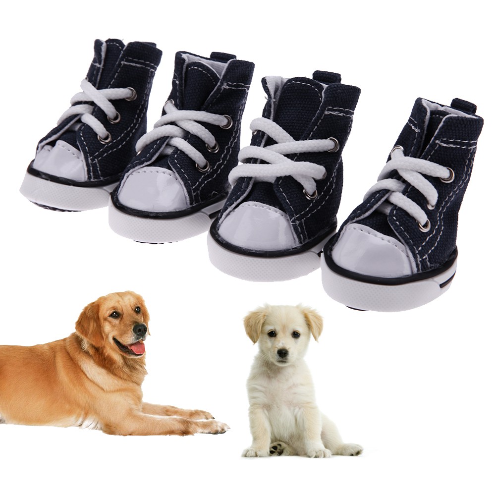 Anti-skid Canvas Dog Sport Shoes Pet Waterproof Sneakers Breathable Booties