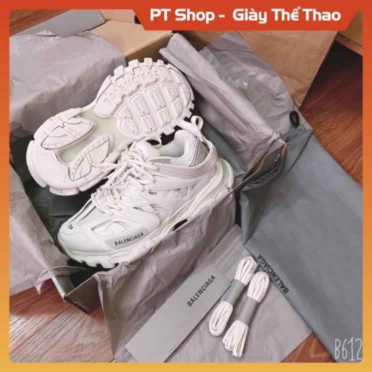 [FreeShip+ Hàng Cao Cấp] Giầy balen track 3 Full trắng ,Giày thể thao nam nữ Full phụ kiện (ảnh thật) Sneaker