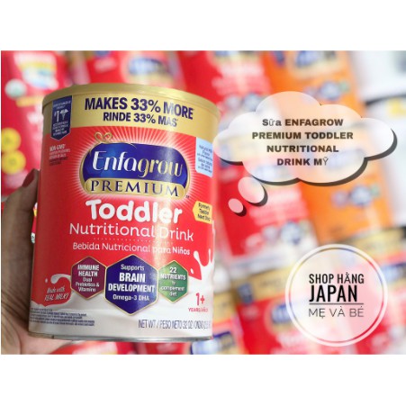 Sữa bột Enfagrow Premium toddler - Enfagrow nắp đỏ 680gr , 907gr , 1.04kg - Mỹ