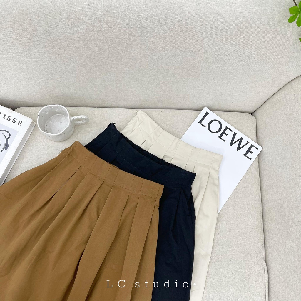 Cv478 - chân váy thô khóa sườn chun sau