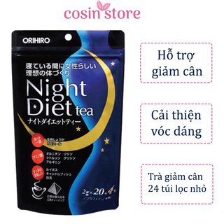 Trà Giảm Cân Night Diet Tea Orihiro 24 Túi Lọc Nhỏ
