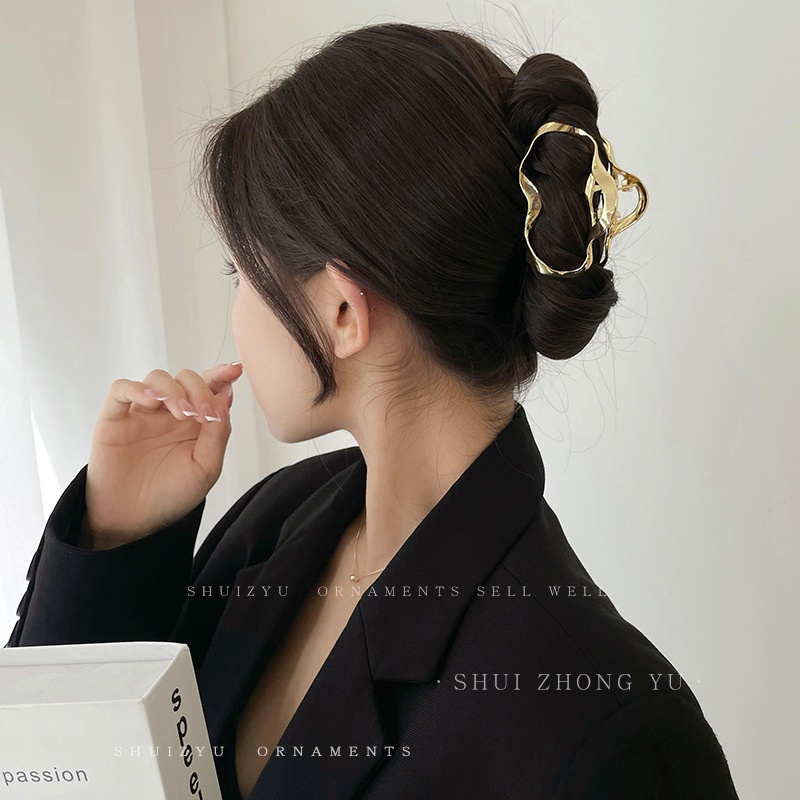 Kẹp Tóc Kim Loại Thiết Kế Đơn Giản Thời Trang Cho Nữ