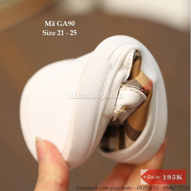 Giày trẻ em thời trang LIMIBABY họa tiết kẻ sọc phong cách năng động trẻ trung cho bé trai GA90