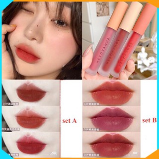 Set 3 cây son kem lì herorange fluffy lip glaze-2 set khác nhau- 6 màu khác nhau