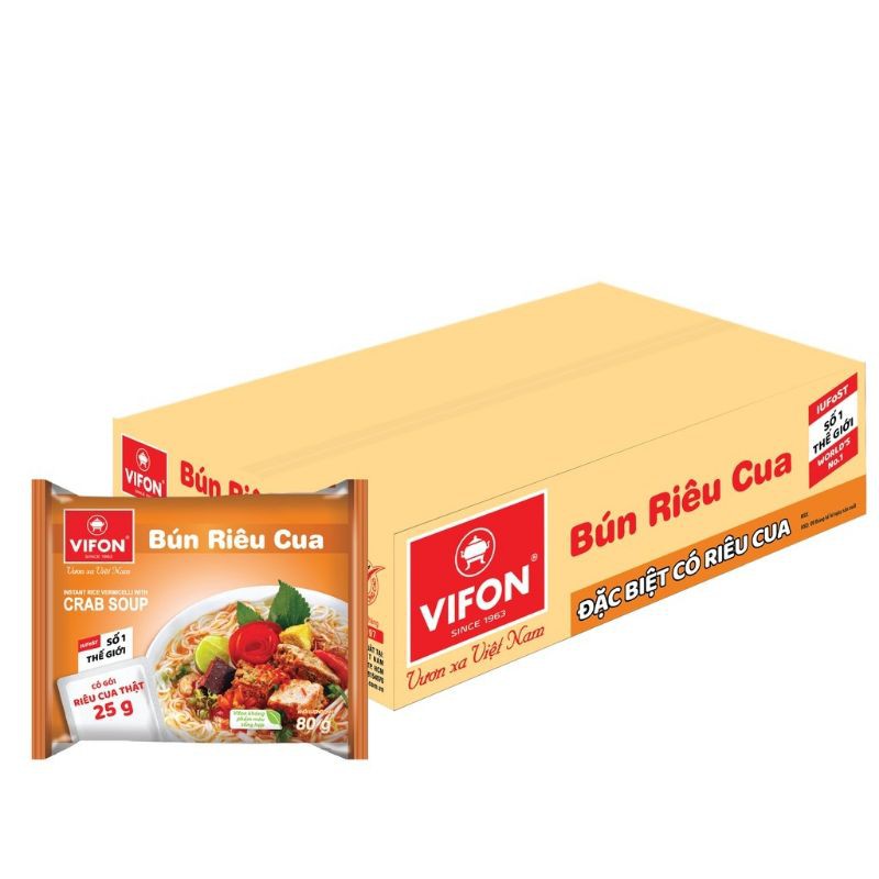 Thùng 30 gói bún riêu cua Vifon