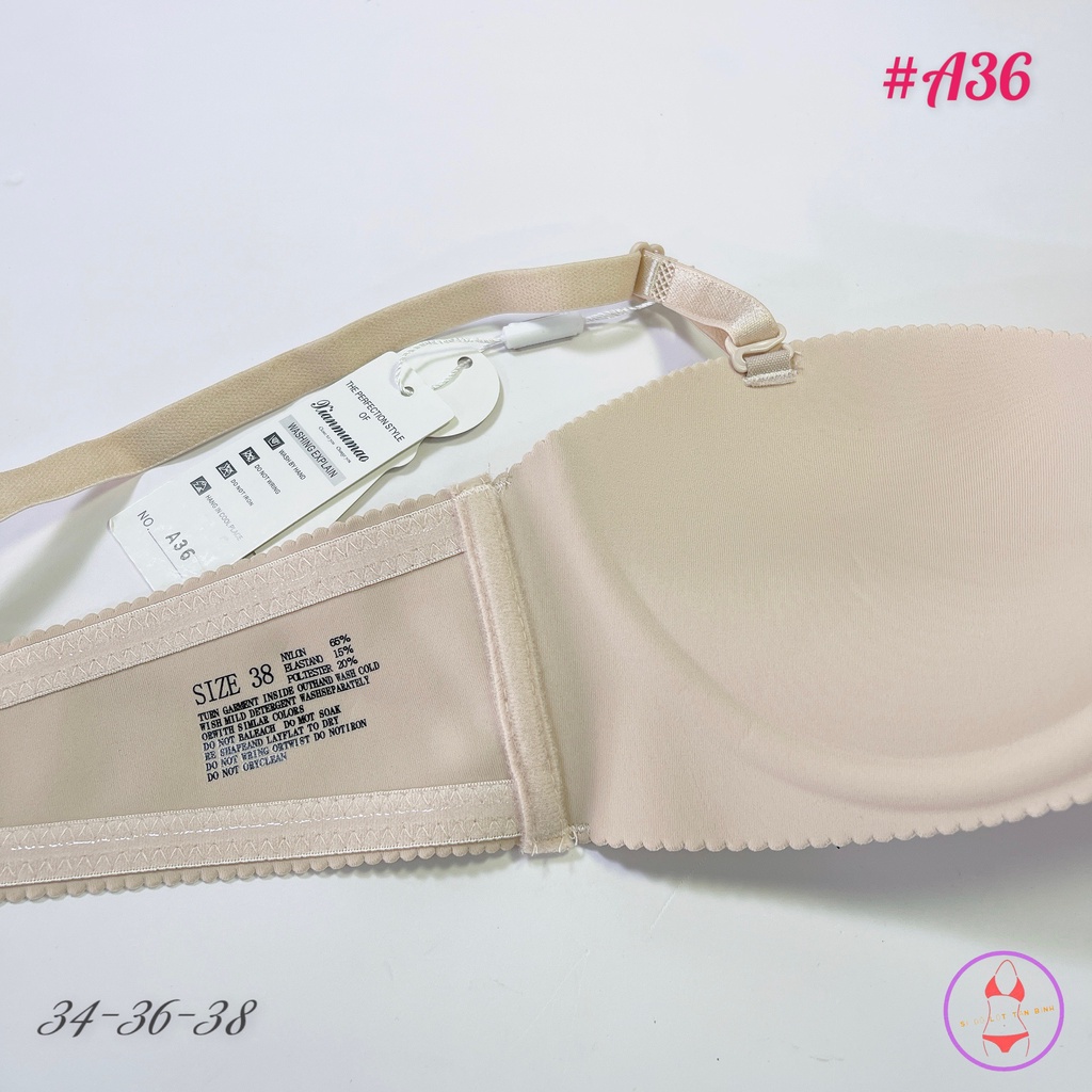 Áo cúp ngực đúc su không gọng mút dày nâng ngực A36