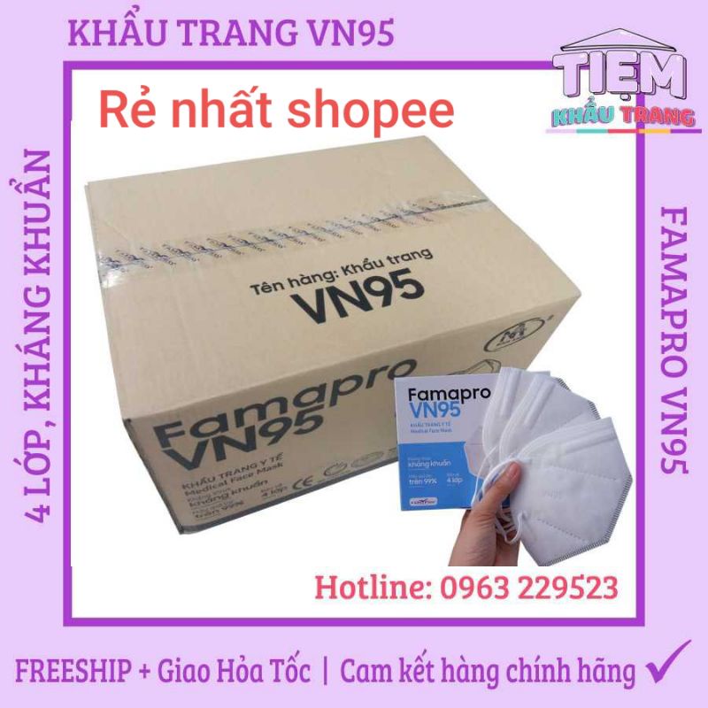 KHẨU TRANG FAMAPRO VN95 – HÀNG VN XUẤT KHẨU CHẤT LƯỢNG CAO,dây đeo mềm không đau