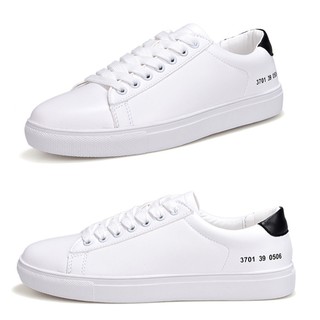 Giày Sneaker nam, nữ trắng cổ thấp (031)