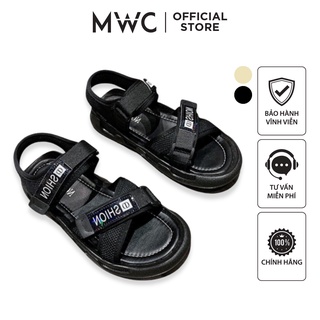 Giày MWC 2853 - Giày Sandal Đế Cao 3CM, Giày Sandal Quai Chéo Phối Chữ  Đế Cao 3CM Siêu Xinh