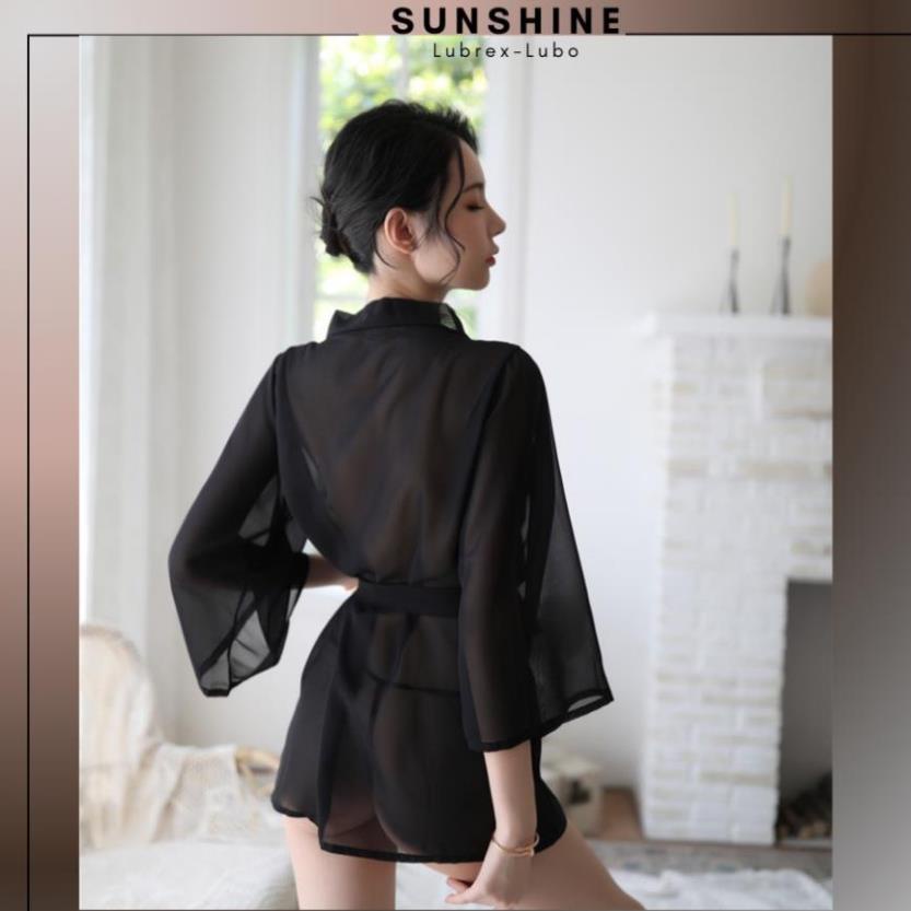 Áo Choàng Ngủ Sexy Voan Mỏng Xuyên Thấu Gợi Cảm SUNSHINE LUBREXLUBO _CN1132 ! Đẹp