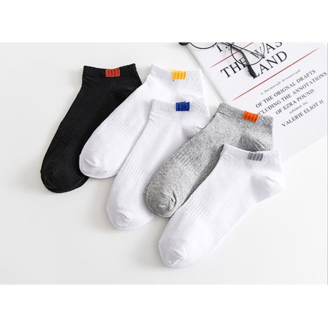 Tất Vớ Nam Nữ Cotton Cổ Ngắn Hàn Quốc - Tất Vớ Cổ Thấp Unisex Thấm Hút Mồ Hôi Cực Tốt