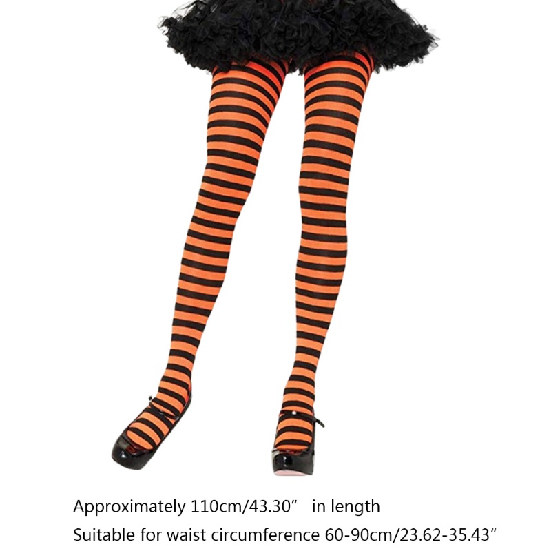 Quần tất kẻ sọc nhiều màu tùy chọn dành cho bạn nữ dùng trong dịp lễ hóa trang Halloween/lễ Giáng Sinh