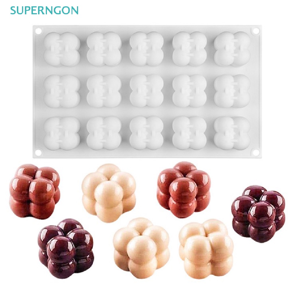 1 Khuôn Silicone 15 Ngăn Tạo Hình Trang Trí Bánh