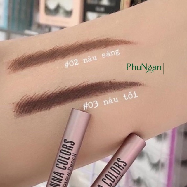 Chì kẻ mày Sivanna Colors Story Eyebrow Pencil chống nước, mồ hôi