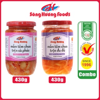Combo 1 hũ mắm tôm chua trộn cà pháo 430g + 1 hũ mắm tôm chua trộn đu đủ 430g sông hương foods