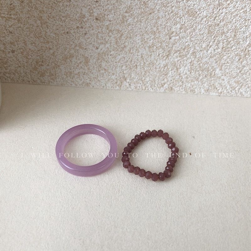 Nhẫn đính đá pha lê phong cách vintage tùy chọn màu sắc