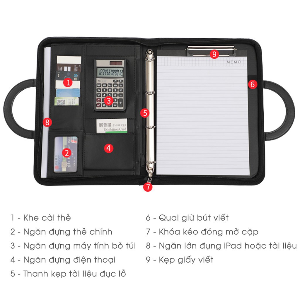 túi máy tính xách tay cho nữ Cặp túi đựng iPad, tài liệu đa năng (CS04) - Chức năng 5 trong 1 giành cho dân công sở, doa | BigBuy360 - bigbuy360.vn