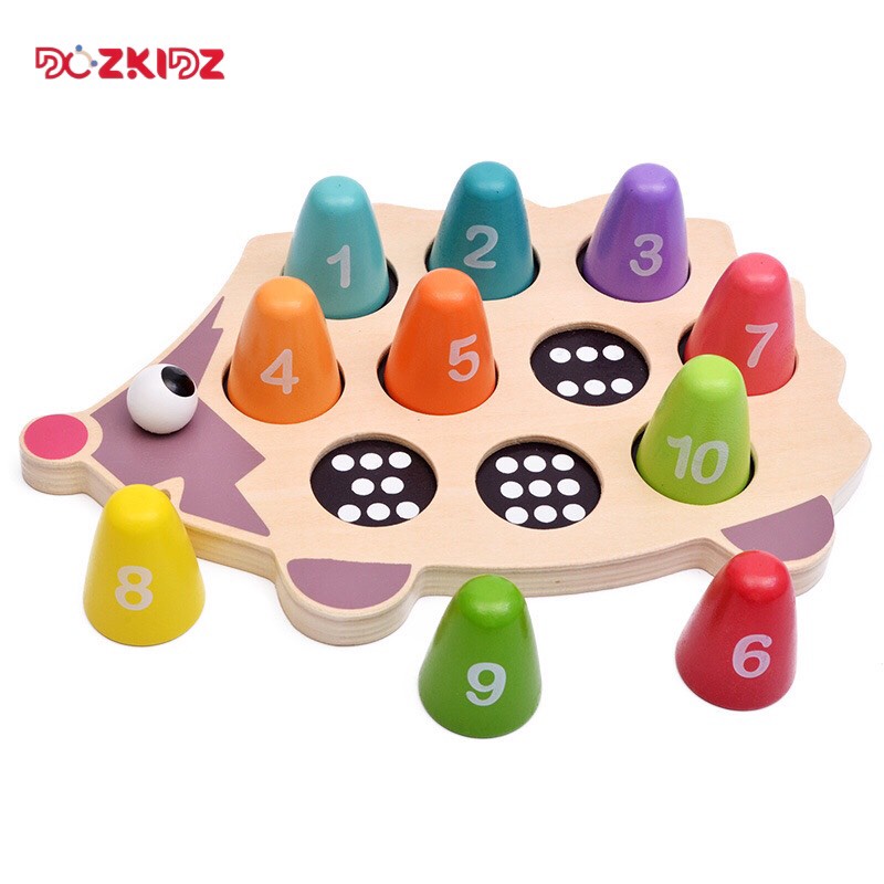 Đồ chơi giáo dục cho bé - Học số đếm 1-10 hình con nhím - DOZKIDZ