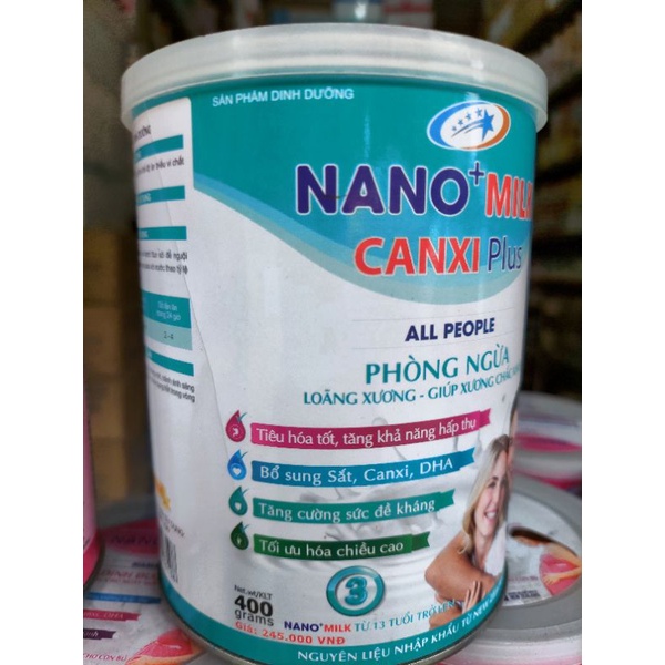 Sữa canxi nano milk/400g và 900g