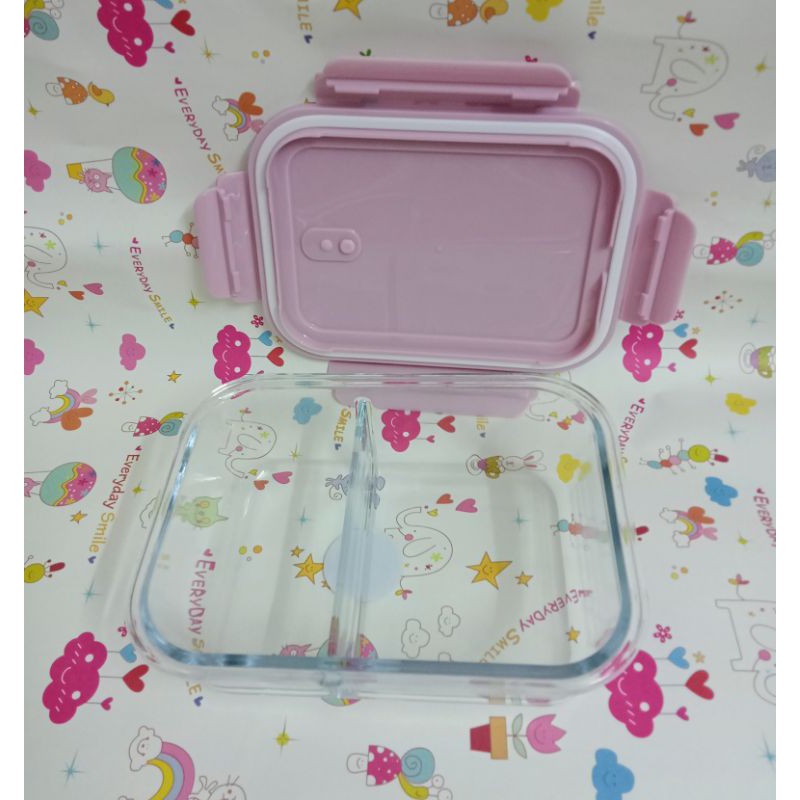 Hộp thủy tinh 2 ngăn 1050ml