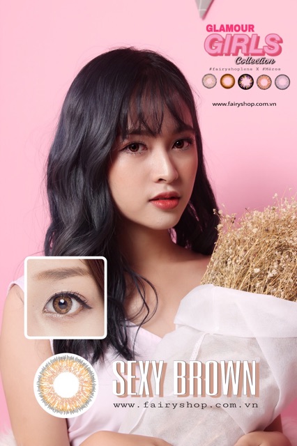 Áp tròng Sexy Brown 14.5 - Kính Áp Tròng FAIRY SHOP CONTACT LENS độ 0 đến 6