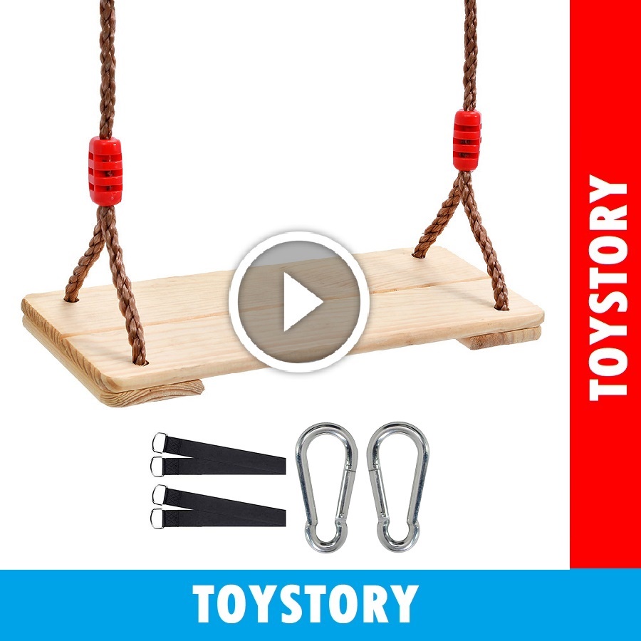 [ToyStory] Xích Đu Ghế Gỗ Cao Cấp Vận Động Cho Bé Tại Nhà Ngoài Trời  Có Dây Thừng Tăng Giảm Chiều Dài - Hàng Nhập Khẩu