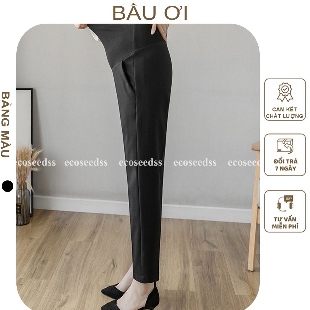 [BAU OI Q04] QUẦN BẦU BAGGY CÔNG SỞ CHẤT ĐẸP CHO MẸ BẦU - QUẦN BẦU THỜI TRANG HÀN QUỐC THIẾT KẾ CAO CẤP