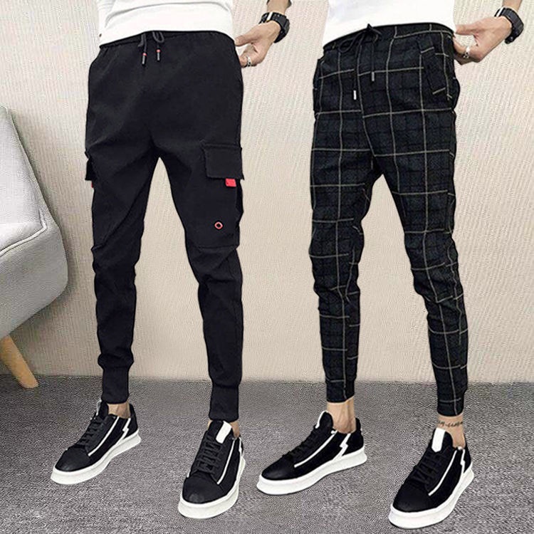 Quần Legging Họa Tiết Sọc Caro Phong Cách Công Sở Thời Trang Thu Đông Cho Nam